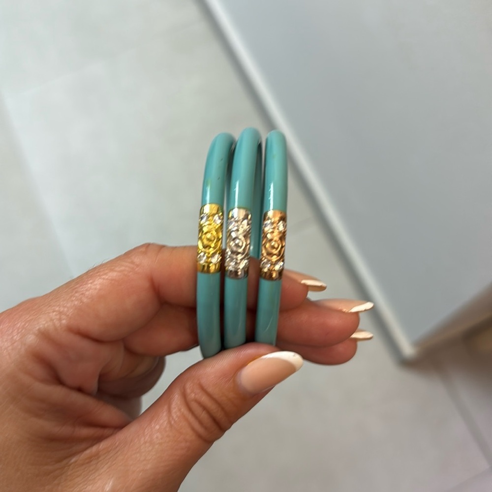 Budhagirl three kings all weather bangles in Turquoise